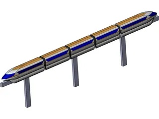 Monorail Train 3D Model preview