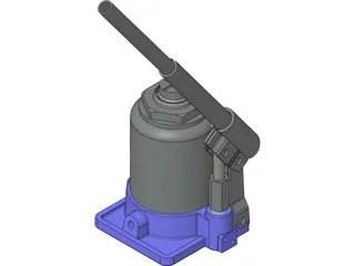 Hydraulic Jack 3D Model preview