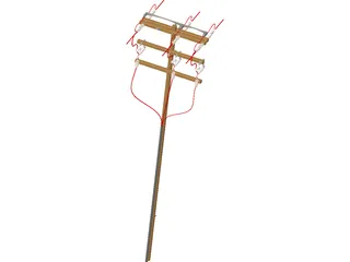 Electrical Pole 3D Model preview