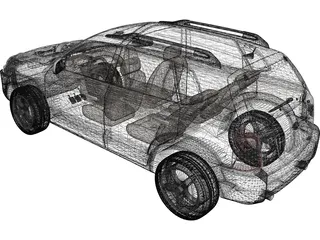Hyundai Tucson V6 (2005) 3D Model preview