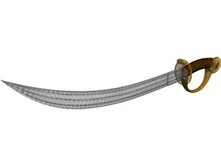 Pirate Sword 3D Model preview