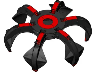Hydraulic Polyp Grab 3D Model preview