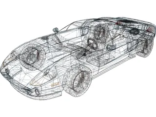 Ford GT40 (2009) 3D Model preview