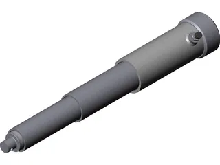 Telescopic Hydraulic Cylinder 3D Model preview