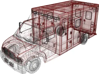Firetruck Small 3D Model preview