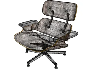 Eames Lounge Chair 3D Model preview