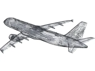 Airbus A320 3D Model preview