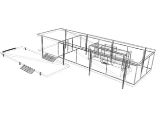 House Fransworth 3D Model preview