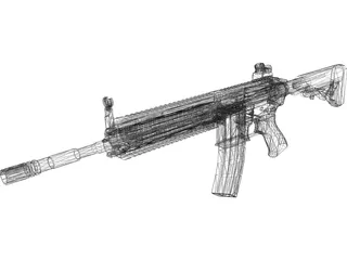 HK 416 3D Model preview