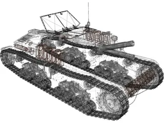 Semovente 75mm 3D Model preview