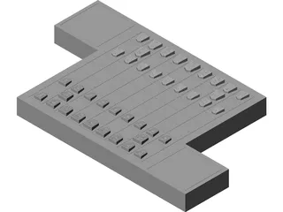 Shogi Board Game 3D Model preview