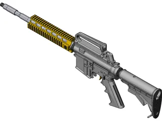 AR-15 Rifle 3D Model preview