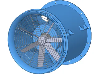 Industrial Fan 3D Model preview