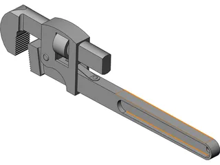 Pipe Wrench 3D Model preview