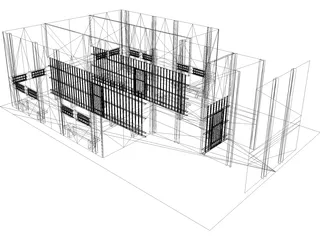 Police Holding Cell 3D Model preview