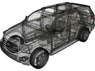Toyota Sequoia (2010) 3D Model preview
