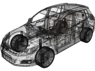 Volkswagen Tiguan (2010) 3D Model preview