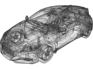 Honda CR-Z (2010) 3D Model preview
