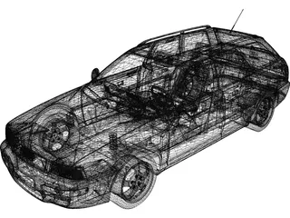 Audi 80 Avant RS2 (1994) 3D Model preview