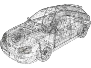 Subaru Impreza Sportwagon (2003) 3D Model preview