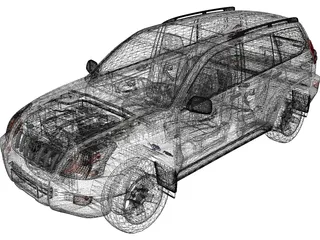 Toyota Land Cruiser Prado 120 (2010) 3D Model preview