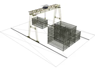 Port Crane 3D Model preview