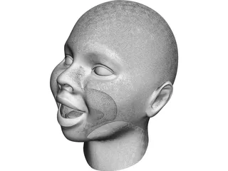 Baby Head 3D Model preview
