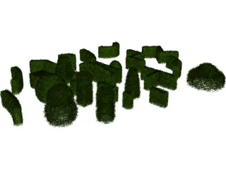 Hedge Plant Collection 3D Model preview