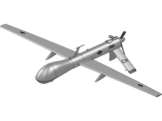 General Atomics MQ-1 Predator UAV Drone 3D Model preview