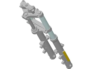 Front Fork Bike 3D Model preview