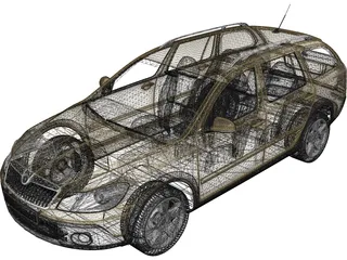 Skoda Octavia Scout 3D Model preview