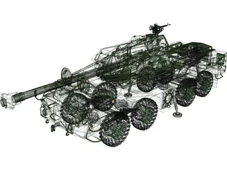 ShKH vz.2000 Dana 155mm 3D Model preview