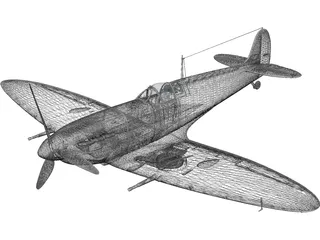 Supermarine Spitfire 3D Model preview