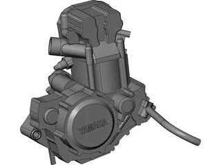 Yamaha wr450 Engine 3D Model preview