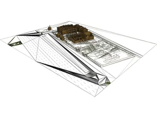 Pilgrimage Complex with Chapel 3D Model preview