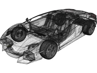 Lamborghini Aventador LP700-4 (2012) 3D Model preview