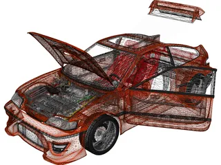 Honda CRX 3D Model preview