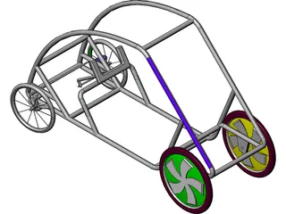 Shell Eco Marathon Car Chassis 3D Model preview