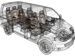 Volkswagen Multivan 3D Model preview