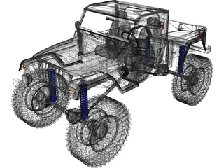 Jeep Brute Pickup (2011) 3D Model preview