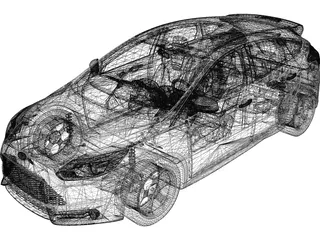 Ford Focus ST (2012) 3D Model preview
