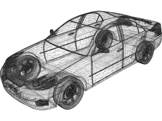 Toyota Mark II (2001) 3D Model preview