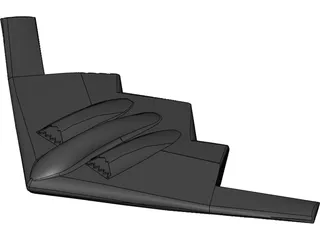 B2 Stealth Bomber 3D Model preview