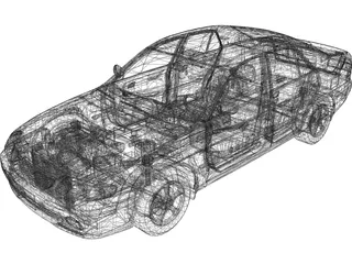 Mazda 626 GF 3D Model preview