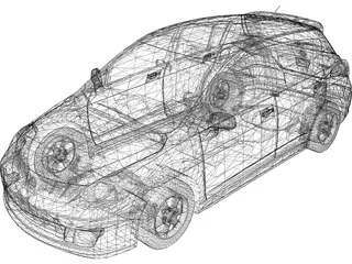 Nissan Tiida (2010) 3D Model preview