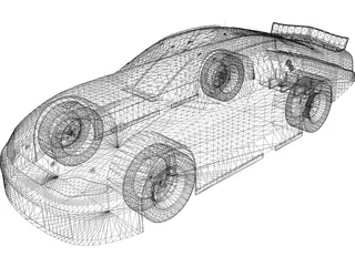 NASCAR Stock Car 3D Model preview