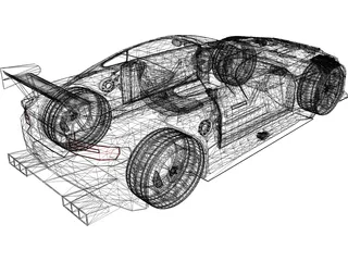 Aston Martin DBR9 3D Model preview