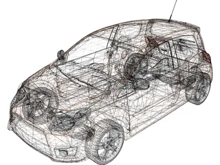 Renault Twingo (2010) 3D Model preview