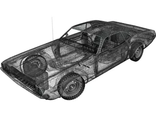 Dodge Challenger RT (1970) 3D Model preview