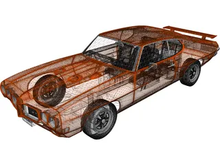 Pontiac GTO (1970) 3D Model preview
